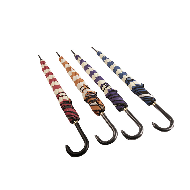 Randigt Beach Sun Oxford Rak paraply-0E6B0007