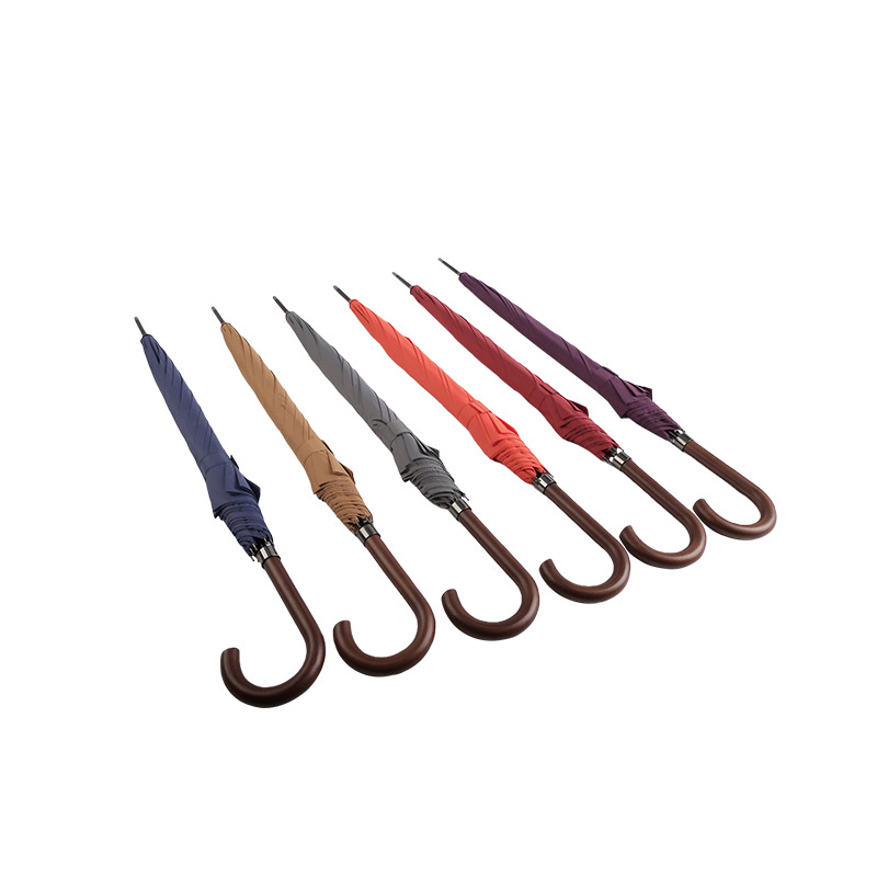 Mörklila Pillar Pongee Rak paraply-0E6B0146