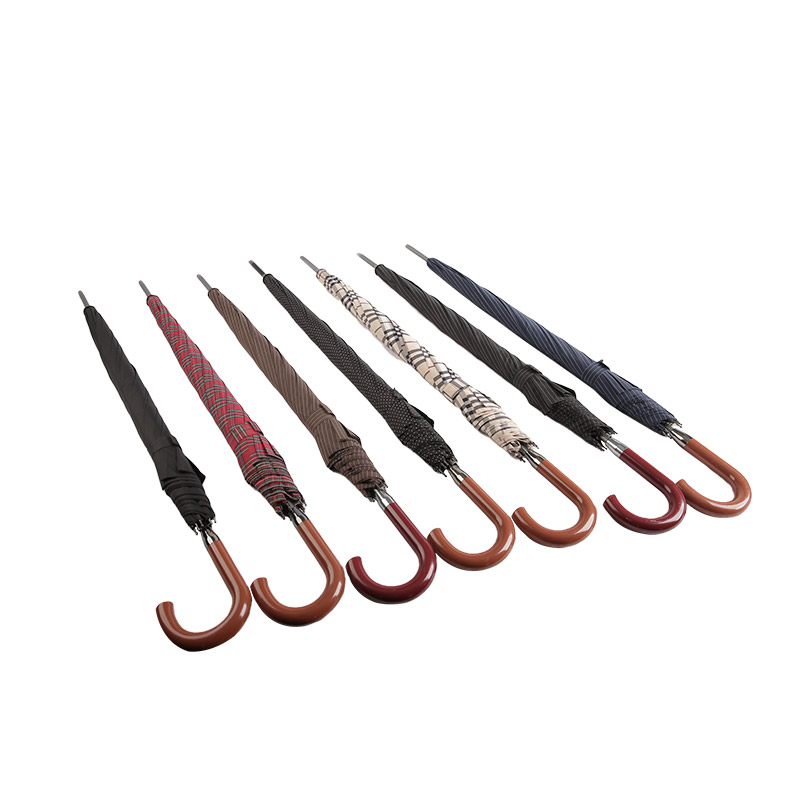 Bra fasthet Pongee rakt paraply-0E6B0175