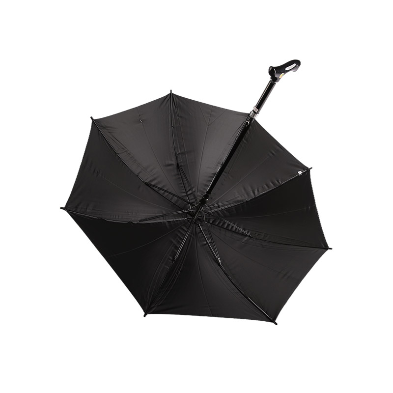Stark vind- och vattentät pongee med silverbelagd rakt paraply-0E6B0223