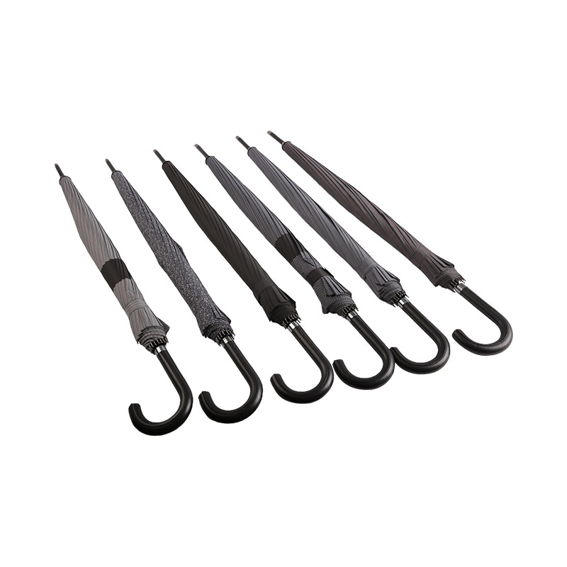 Mörk kaffefärg Lätt att reparera Pongee rakt paraply-0E6B0318