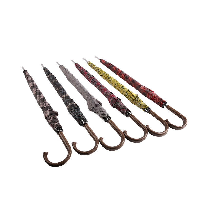 Röd Pläd Student Spirit Polyester Rak paraply-0E6B0329