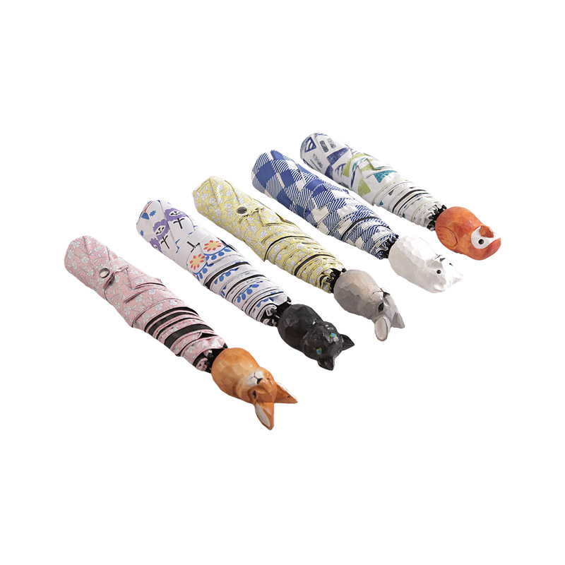 Fluga Circle Collocation Pongee med belagt trefaldigt paraply-0E6B0454