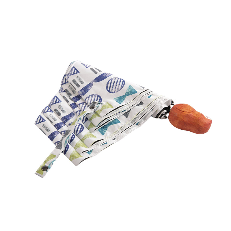 Fluga Circle Collocation Pongee med belagt trefaldigt paraply-0E6B0454