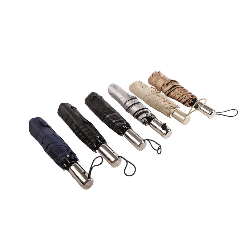 Aprikos Atmosphere Pongee Trefaldigt paraply-0E6B0465