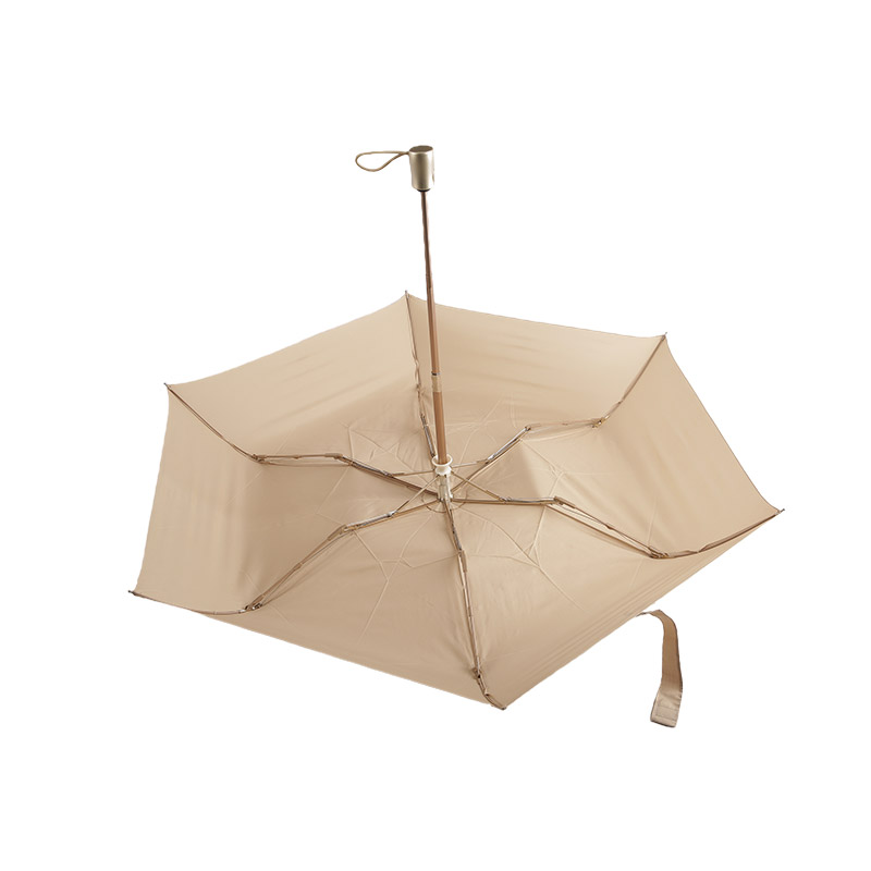 Aprikos Atmosphere Pongee Trefaldigt paraply-0E6B0465