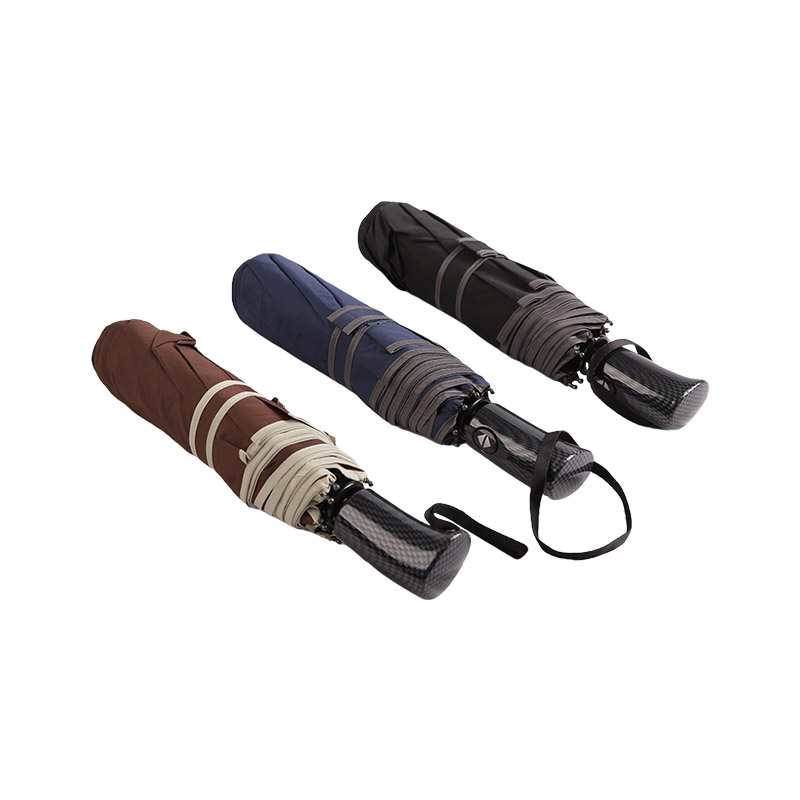 Business Style Coffee Pongee Trefaldigt paraply-0E6B0471