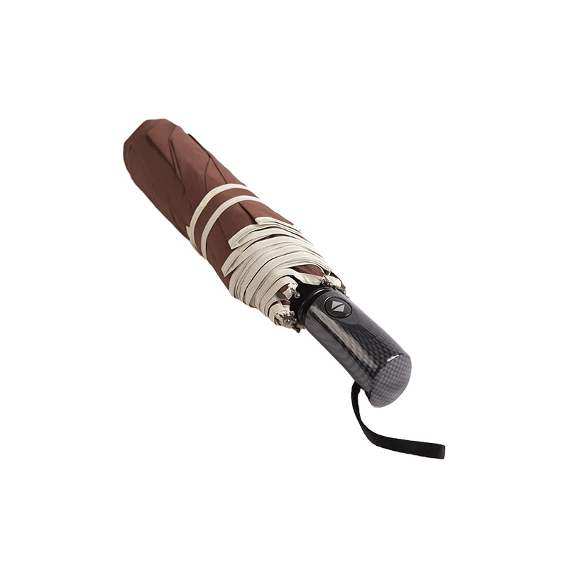 Business Style Coffee Pongee Trefaldigt paraply-0E6B0471