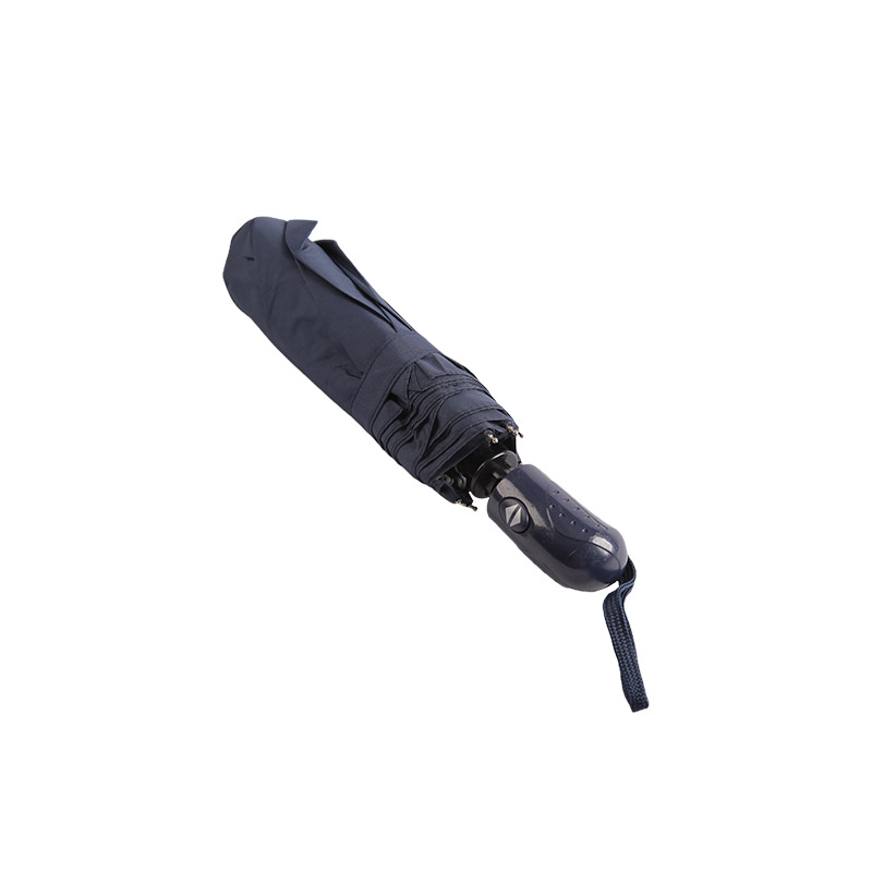 Dark Color Rainproof Pongee Trefaldigt paraply-0E6B0491