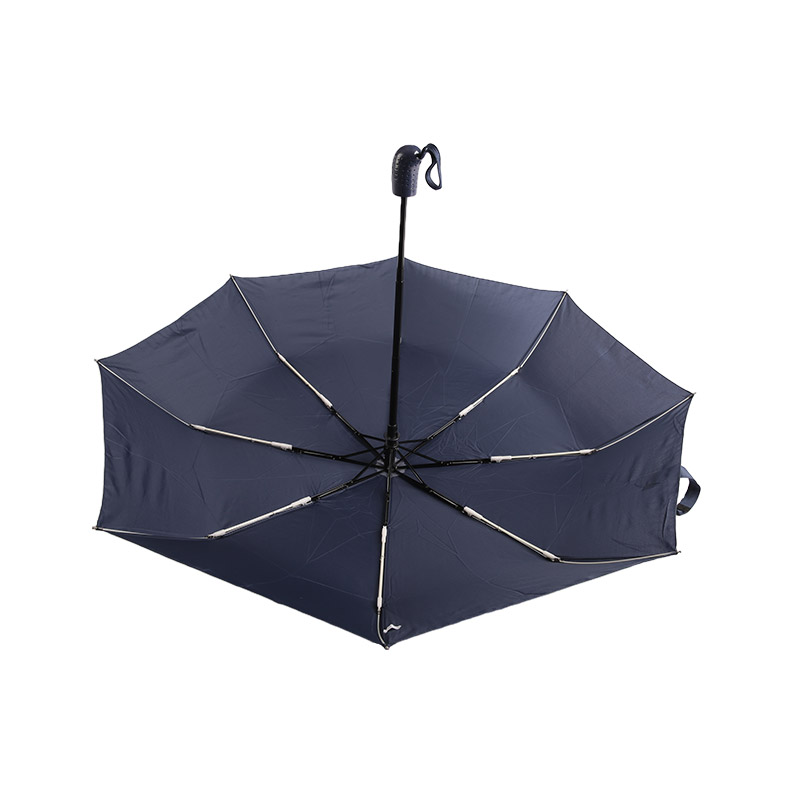 Dark Color Rainproof Pongee Trefaldigt paraply-0E6B0491