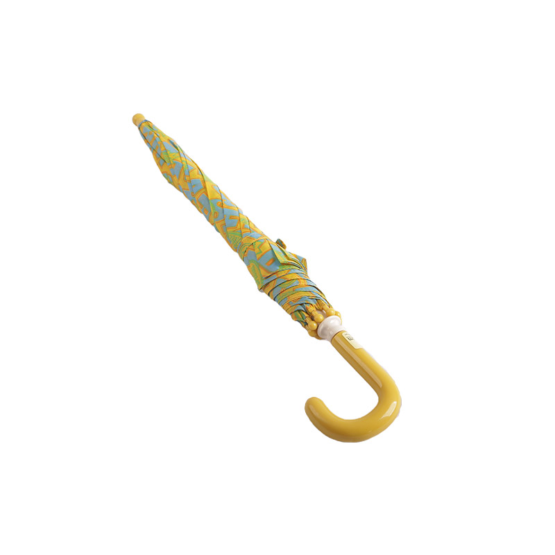 Gult alfabet Color Block Pongee Barn paraply-0E6B0570