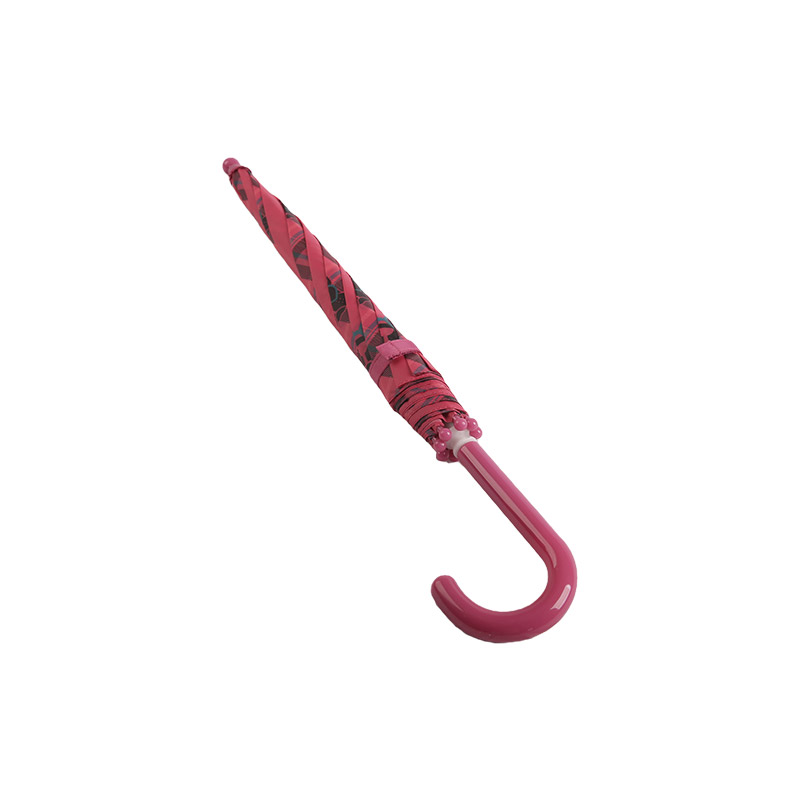 Randigt Rosa Kattunge Barn paraply-0E6B0625