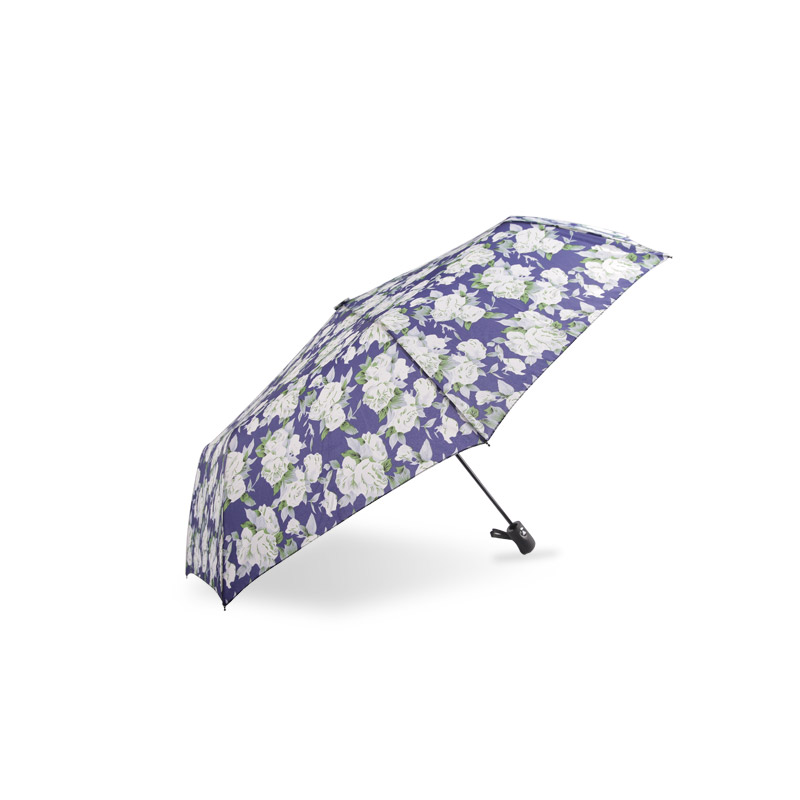 Vintage Star Print Pongeer Trefaldigt paraply-0E6B0757