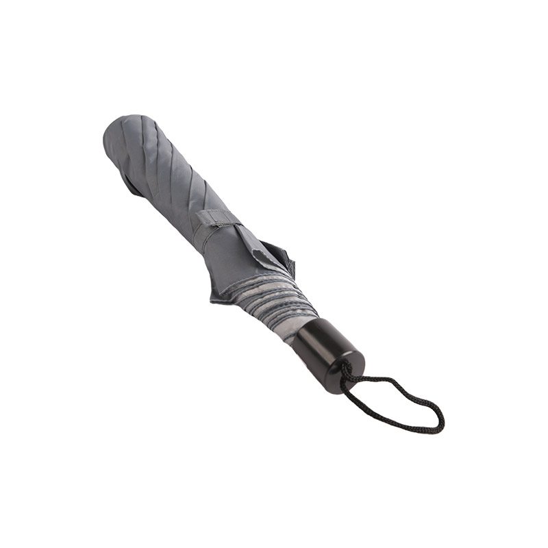 Enkelt rent silvermetall Tvåfaldigt paraply-0E6B0782